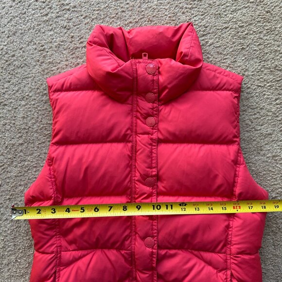 J Crew Vest Girls Medium Full Zip Down Fill Puffer Pink Pockets Mock Neck - Picture 7 of 10